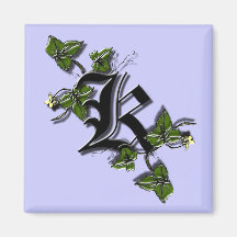 Monogram Letter K magnet