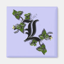 Monogram Letter L magnet