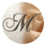 Monogram Letter M 2008 Wedding Envelope Sticker