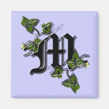 Monogram Letter M magnet
