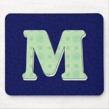 Monogram Letter M Mouse Pads