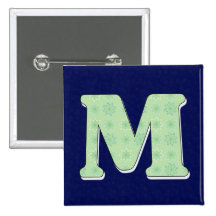Monogram Letter M Pins
