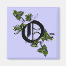 Monogram Letter O magnet