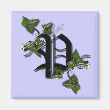 Monogram Letter P magnet