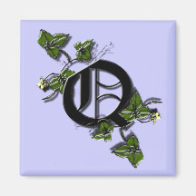 Monogram Letter Q magnet