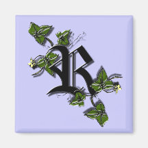 Monogram Letter R magnet