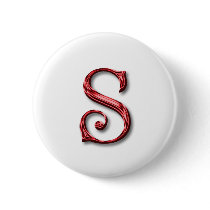 Monogram Letter S Button