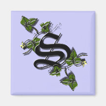 Monogram Letter S magnet