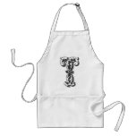 Monogram Letter T aprons