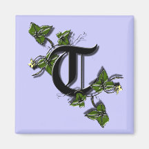 Monogram Letter T magnet