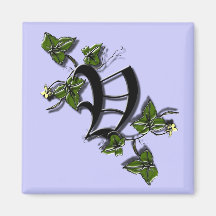 Monogram Letter V magnet