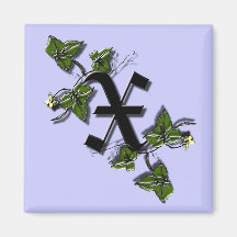Monogram Letter X magnet