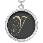 Monogram Letter Y initial Necklace Sterling Silver