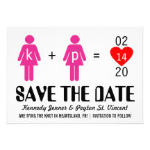 Monogram Love Couple Save the Date Cards Custom Invitations