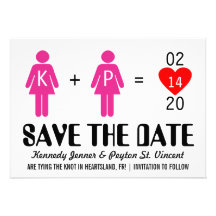 Monogram Love Couple Save the Date Cards Custom Invites