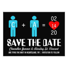 Monogram Love Couple Save the Date Cards Invite