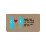 Monogram Love Couple Wedding Address Labels