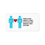 Monogram Love Couple Wedding Address Labels