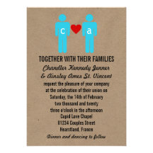 Monogram Love Couple Wedding Invitations