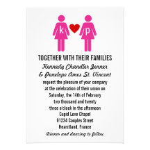 Monogram Love Couple Wedding Invitations