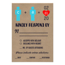 Monogram Love Couple Wedding RSVP Cards Custom Invites