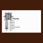 Monogram M business cards