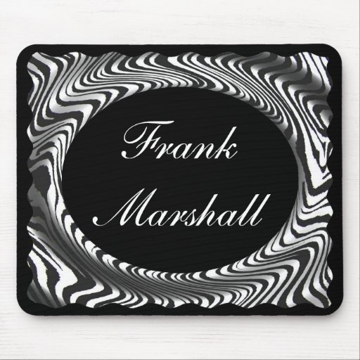 monogram -MOUSEPAD-ZEBRA STRIPE DESIGN