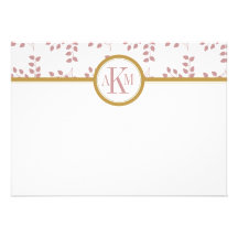 Monogram Note Card Invites