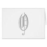Monogram O Cards for Weddings Grey White