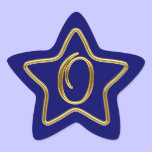 Monogram O in 3D gold stickers