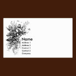Monogram P with Tulips and Butterfly business cards