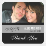 Monogram Photo Wedding Favour Stickers