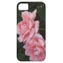Monogram Pink Carnation Flower iPhone Case iPhone 5 Case