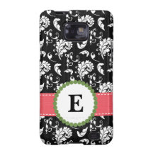 Monogram Pink Green Damask Samsung Galaxy S Case