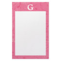 Monogram Pink Stationary stationery