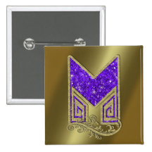 Monogram Purple M Pin