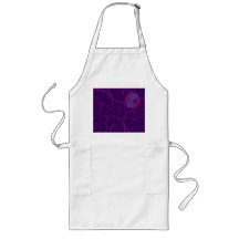 Monogram purple swirls aprons