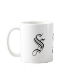 Monogram R Black and White Decorative Coffee Mug