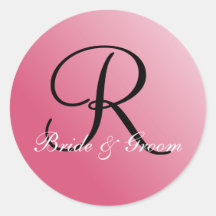 Monogram R customizable seal Sticker