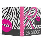Monogram R - Funky Zebra Binder