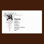 Monogram R with Leaves business cards