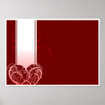 Monogram Red and White special gift Posters