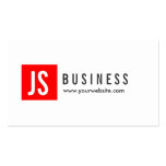 Monogram Red Square Architect Business Card