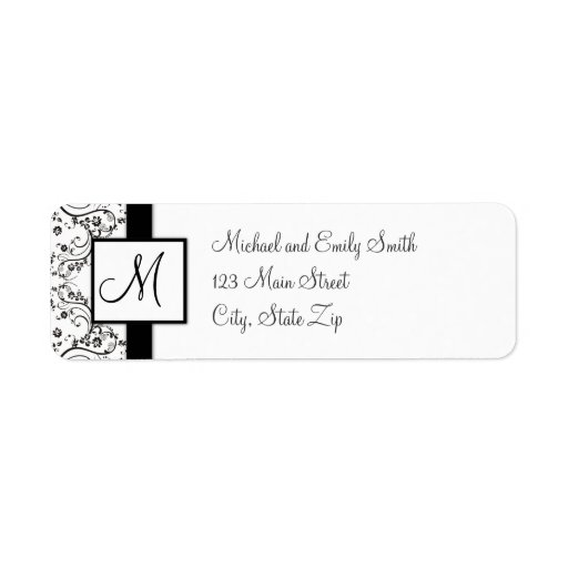 Monogram Return Address Labels