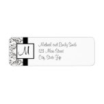 Monogram Return Address Labels