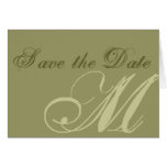 Monogram Save the Date Cards