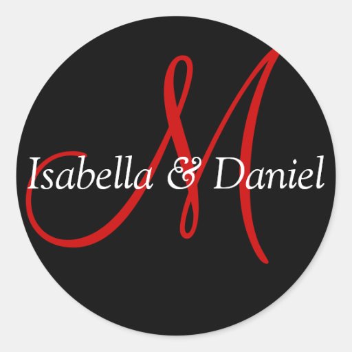 Monogram Seal Wedding Monogram Sticker