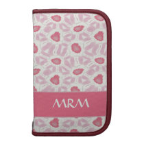 Monogram Shades of Pink Floral Retro planners