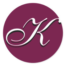 Monogram Sticker - "K" Customizable