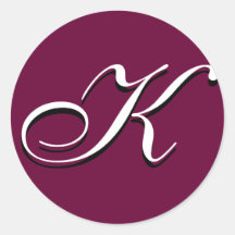 Monogram Sticker - "K" Customizable